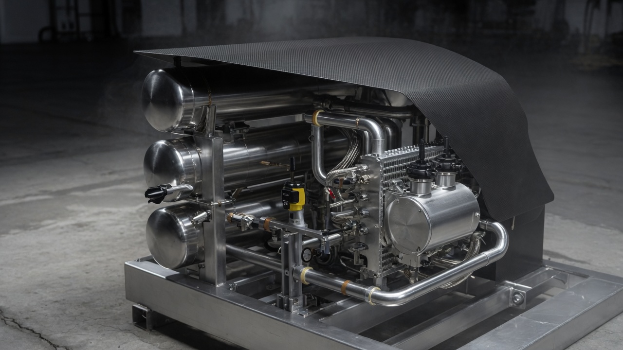 Close product still of the molecule conversion skid.